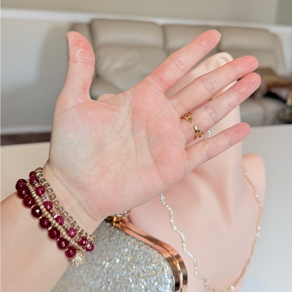 ⚜️ Trendy S925 Gold Chain Link Ring - Picture 10 of 11